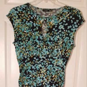 Apt 9 polka dotted key hole dress